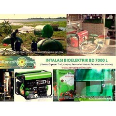 instalasi biogas bioektrik bd 7000l - biogas installation bd 7000l