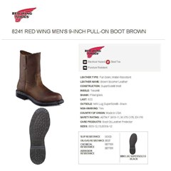 red wing safety shoes type 8241