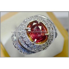 elegant pingkish orange padparadscha safir ( pp 054)
