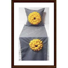 sarung bantal kursi the zinnia flower, set