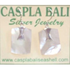 shell earring silver / anting kerang perak mutiara kotak