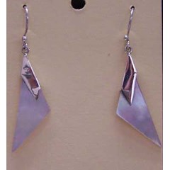 mop shell earring silver / anting kerang perak mutiara polos