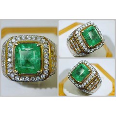 batu permata sparkling zamrud colombia ( em 068)