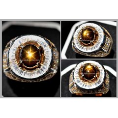 batu mulia breathtaking golden safir star - rsg 020