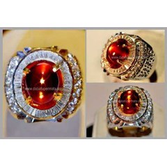 sparkling golden star orange sapphire. un heat - rsg 022