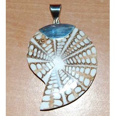 seashell pendants mosaic silver / liontin kerang perak mosaik cantik