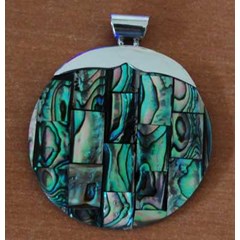 seashell pendants crafts jewelry / liontin kalung perak kerang paua