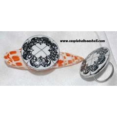 seashell ring art / cincin kerang resin