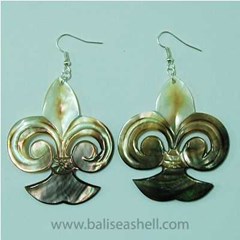 earring shell art crafts carving / anting cantik kerang ukiran bali
