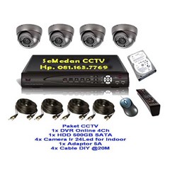 paket cctv 4 camera ir 24led