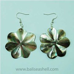 earring flower art carving / anting kerang ukiran bunga
