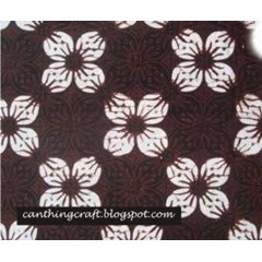 kain batik motif kawung prabu coklat