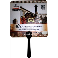 kipas promosi bahan plastik pp / pvc dan art carton