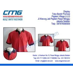polo shirt merah hitam