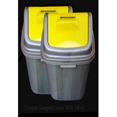 tempat sampah giant 30 lt silver bop