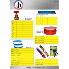 s-10 stop keran kuningan , seal tape, selang recoil tw, selang pu tw, semprotan air