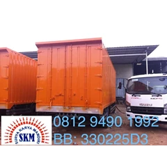 karoseri box besi jalur kontainer isuzu giga panjang karoseri 8 meter