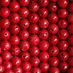 permata koral merah bulat 12mm