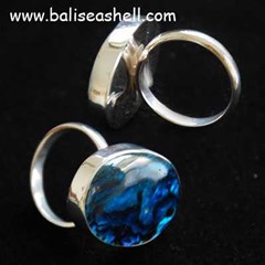 silver jewelry with paua shell ring / perhiasan perak dengan cincin kerang paua