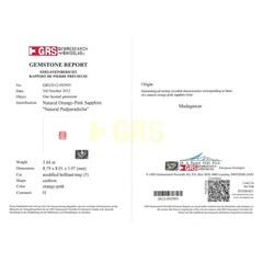 batu mulia padpharascha safir serti grs swiss ( pp 070)
