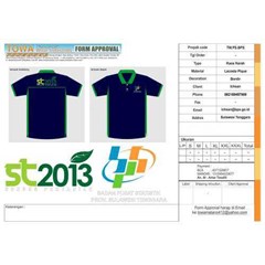 konveksi baju kaos kerah polo shirt seragam promosi badan pusat statistik st2013