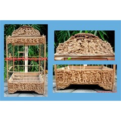 sangkar mentah motif diponegoro untuk burung: cucak ijo, cendet, kacer, cucak rowo, cucak jenggot.