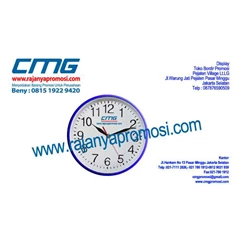 jam dinding list biru