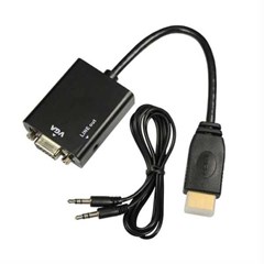 hd conversion cable with vga+ audio output / konverter hdmi to vga ( komputer bintaro, pondok indah, rempoa, ciputat, lebak bulus, pondok pinang, rs fatmawati jakarta selatan)