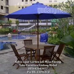 kursi meja taman set garden payung 4 kursi lipat