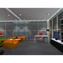 disain interior ruang kantor minimalis