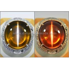 batu antik exclusive cat' s eye quartsberyl cristal mulus - ce 114