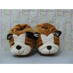 sepatu boneka jumbo bulldog dark brown