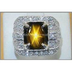batu antik dan langka golden safir star top - rsg 039