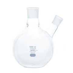 boiling flask flat bottom, 2 neck