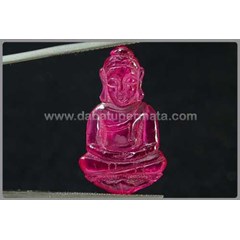 batu antik ruby carving buddha - cr 006