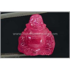 batu antik ruby carving buddha - cr 007