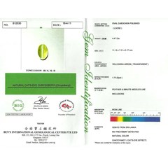 batu mulia crystoberyl cat' s eye cristal mulus - ce 118