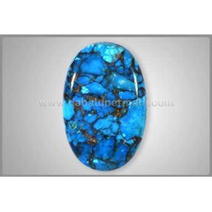batu antik pirus biru serat emas - ps 058