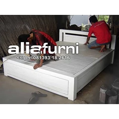 tempat tidur dipan / amben minimalis terbaru solid white