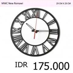 jam dinding unik - mwc new romawi