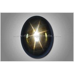 batu mulia antik + super big size black safir star - bsg 030