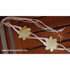 seashell belt art woman fashion  / sabuk kerang mutiara motif bunga 