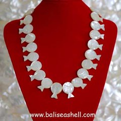 necklace shell pearl / kalung mutiara motif ikan 