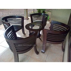 kursi tamu minimalis cantik kayu jati jepara set 4 kursi dudukan