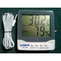 thermo-hygrometer sanfix th 308 ( indoor dan outdoor)