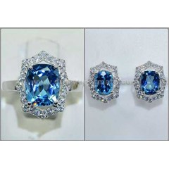 beautiful fresh blue topaz crystal mulus bling-bling - rl 108
