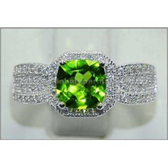 elegant hot green peridot crystal bling-bling - rl 106