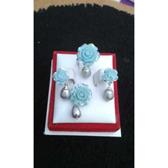 set perhiasan perak clay ( sp 03 )