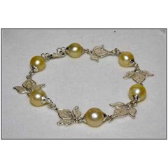 gelang perak kendari krom emas ( gp 05 )