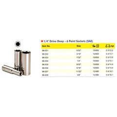 driver deep 6 point sockets inchi crossman tools